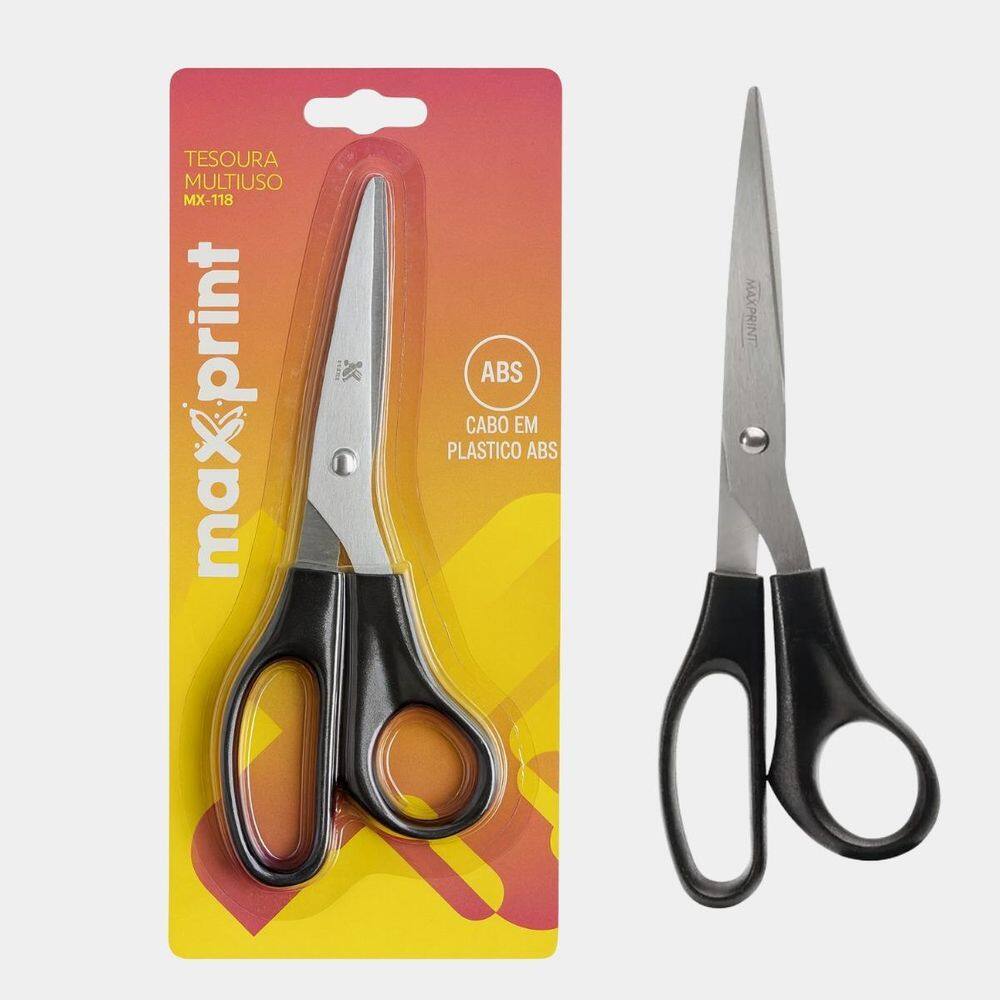 Tesoura Multiuso Maxprint Preta 18Cm Mx-T18