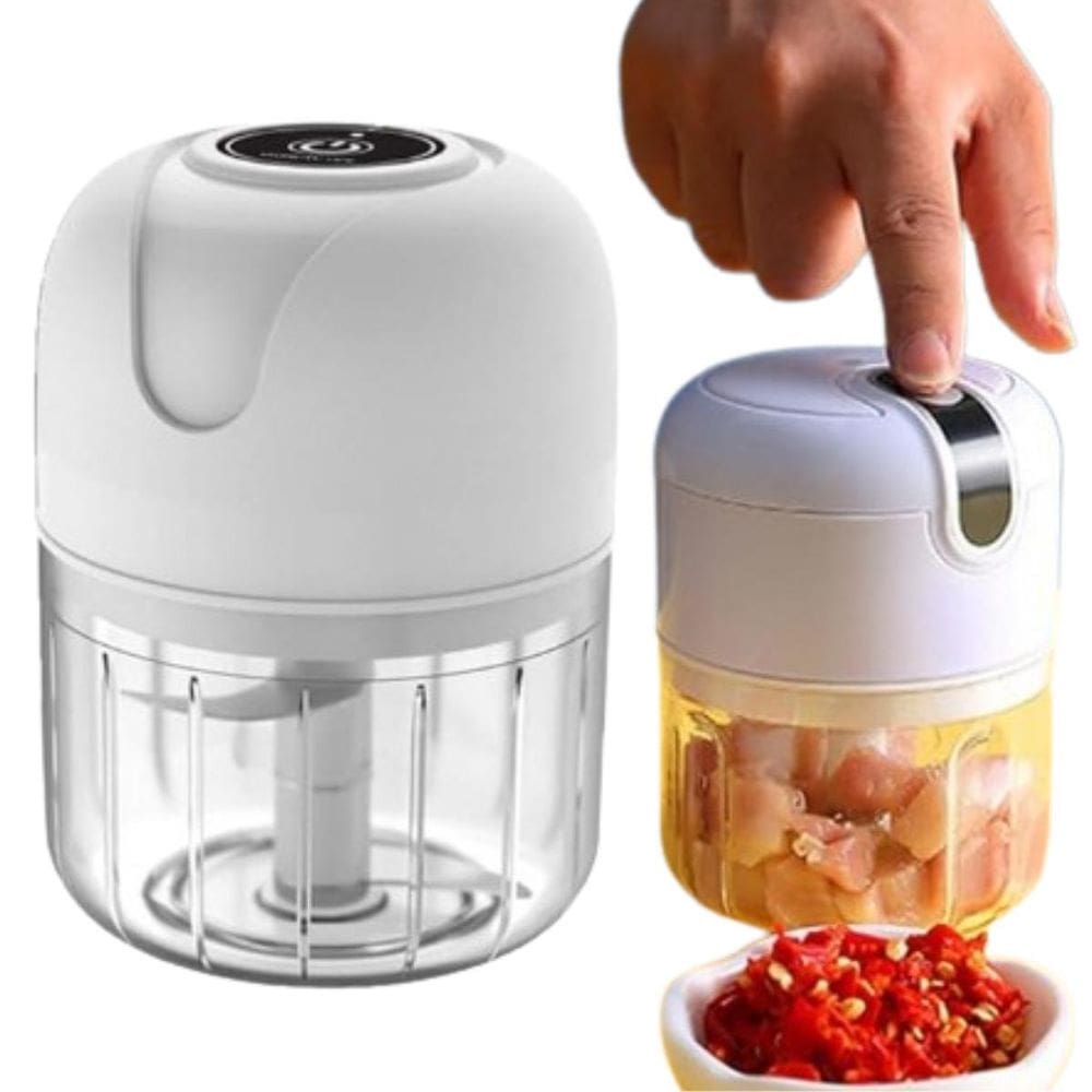 Moedor Elétrico De Alho Sem Fio Compacto 250Ml