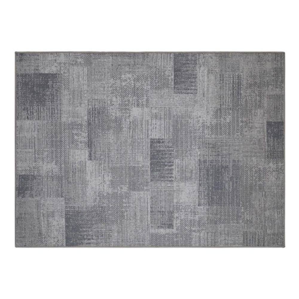 Tapete Sala 200X300Cm Funcional Marche 51 Cinza Sem Pelo