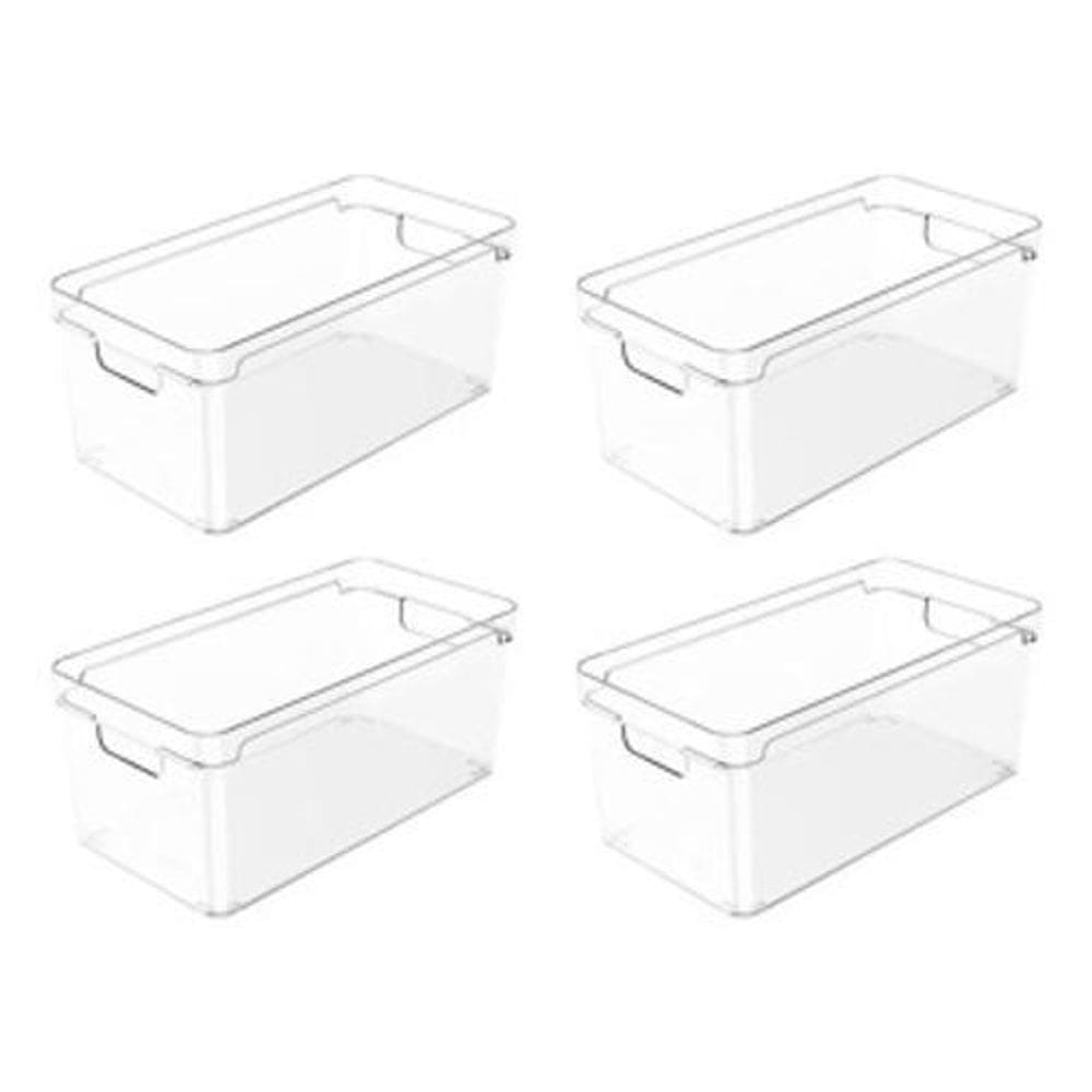 4 Organizadores De Armário 30X15X13Cm - Natural