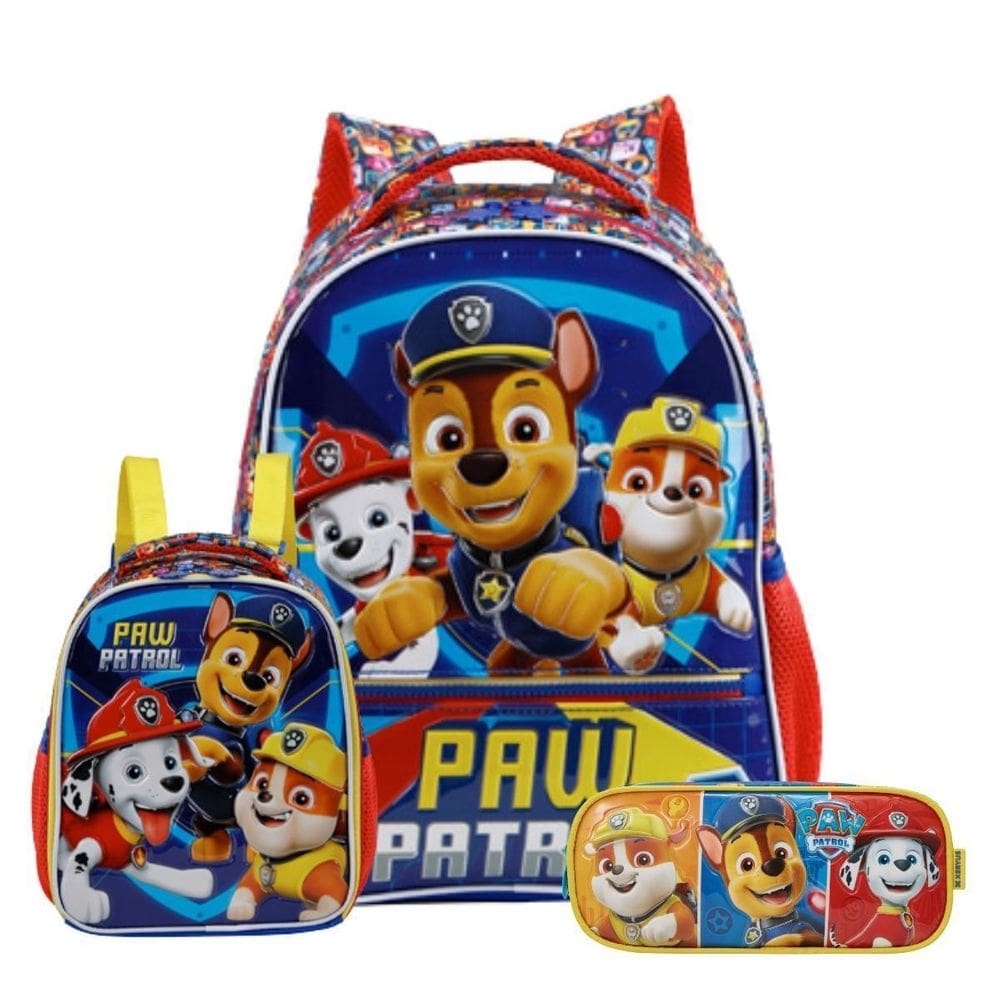 Kit Mochila Patrulha Canina Costas 16 Com Lancheira Estojo