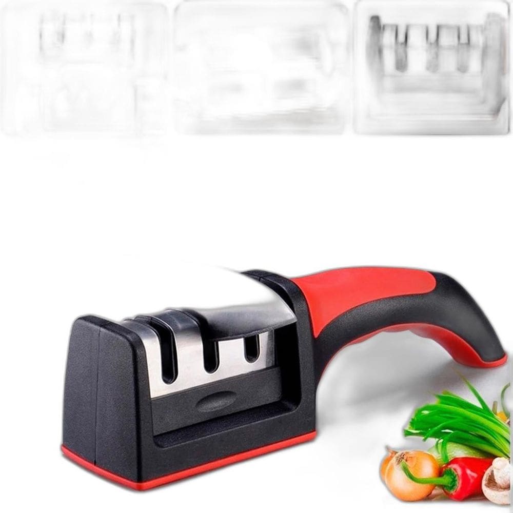 Afiador Inox Amolador De Facas 3 In 1