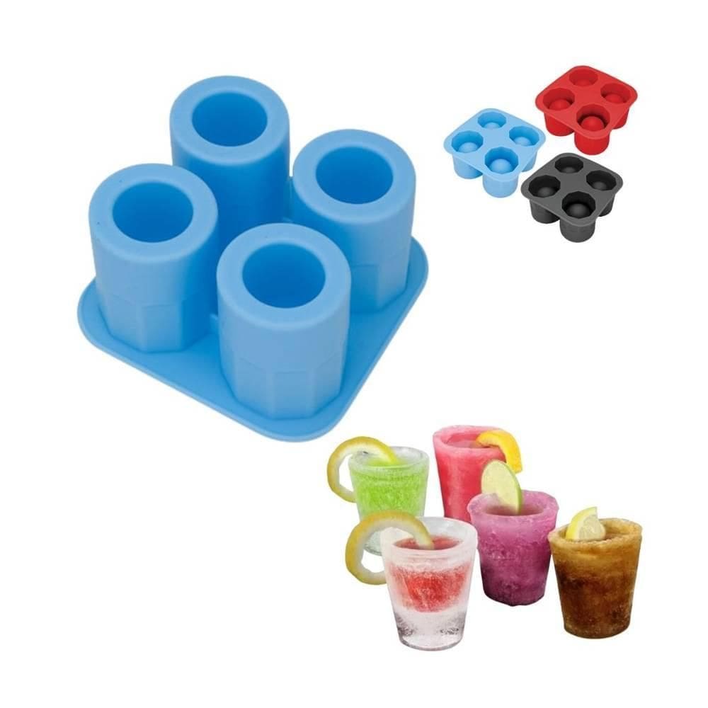 Kit 10 Formas De Gelo Copo Drink Bebidas Molde Ice Shot