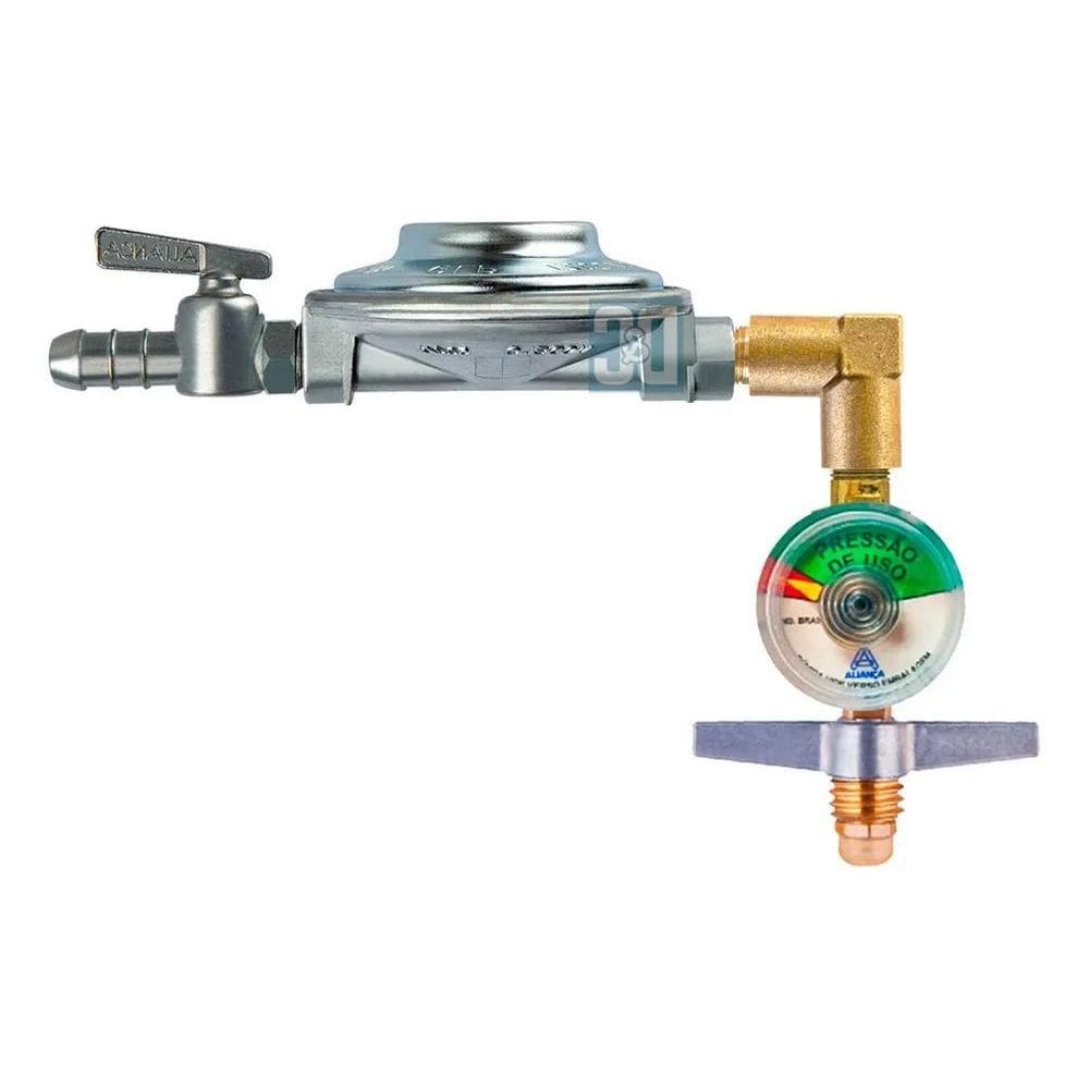 10X Regulador De Gás 1Kg/H Aliança Horizontal P. Espaço + M