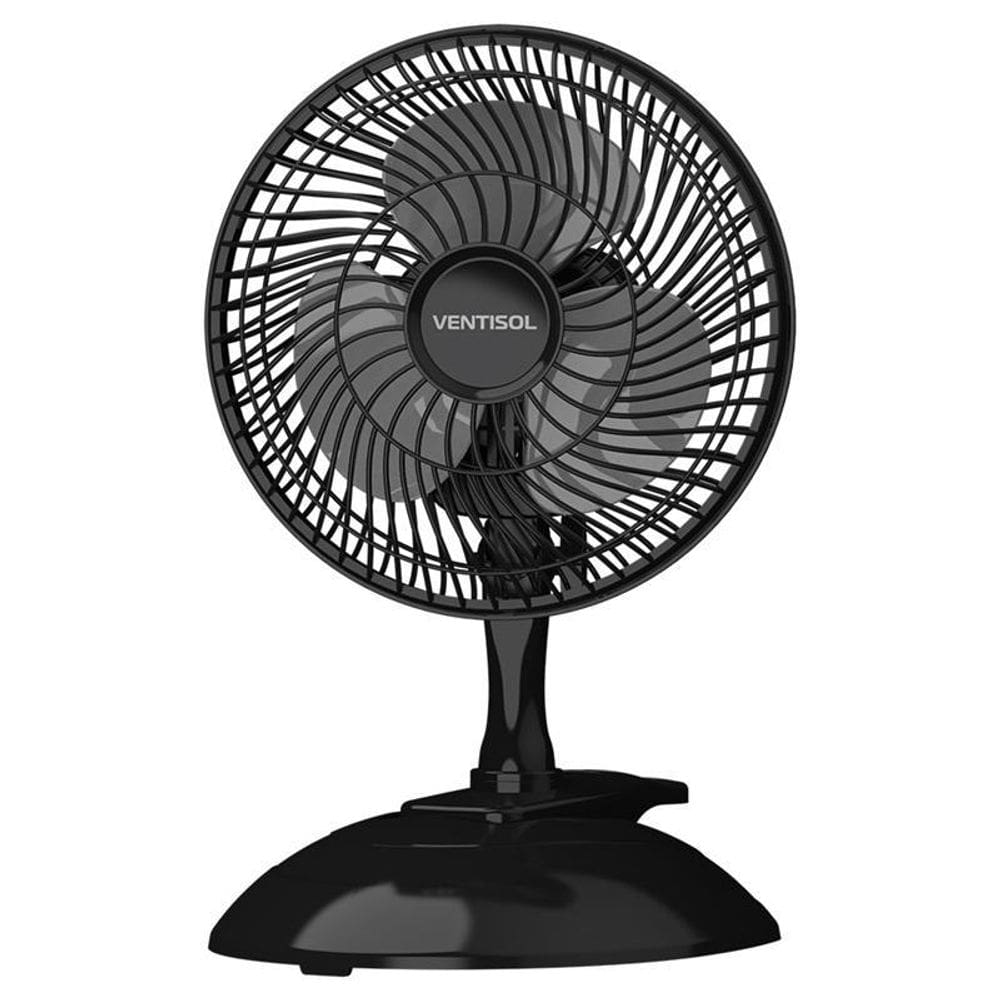 Ventilador Mesa Mini 20Cm Ventisol Black 127V 2 Velocidades