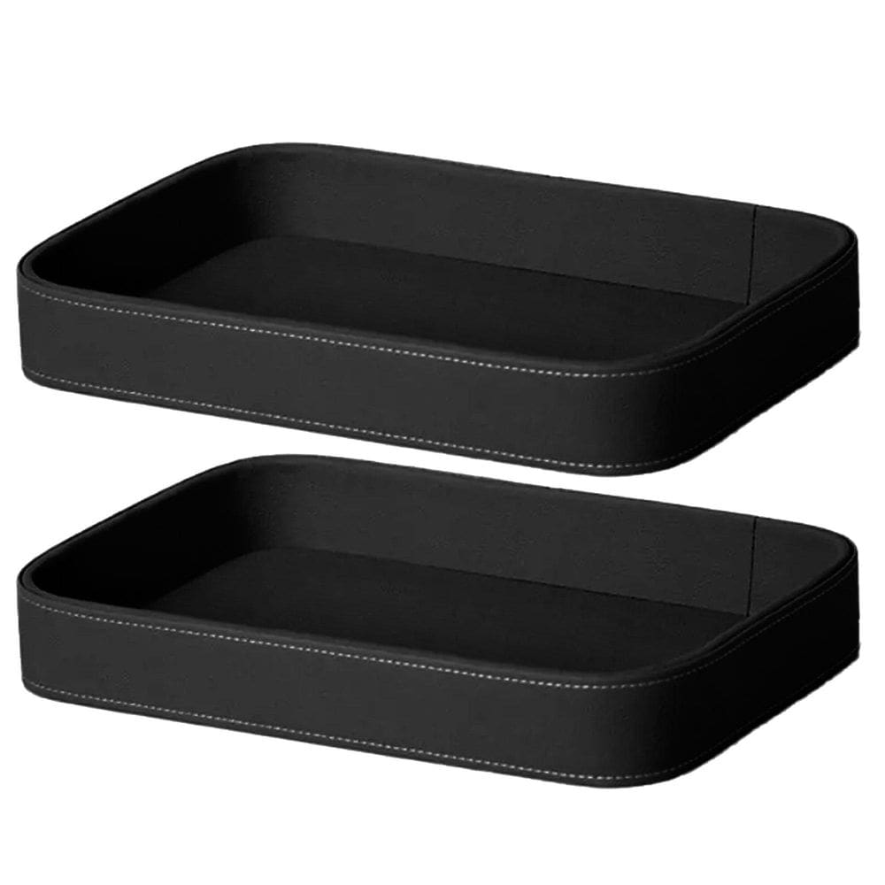 Kit 2 Bandeja Decorativa Elegância Para Casa Preto