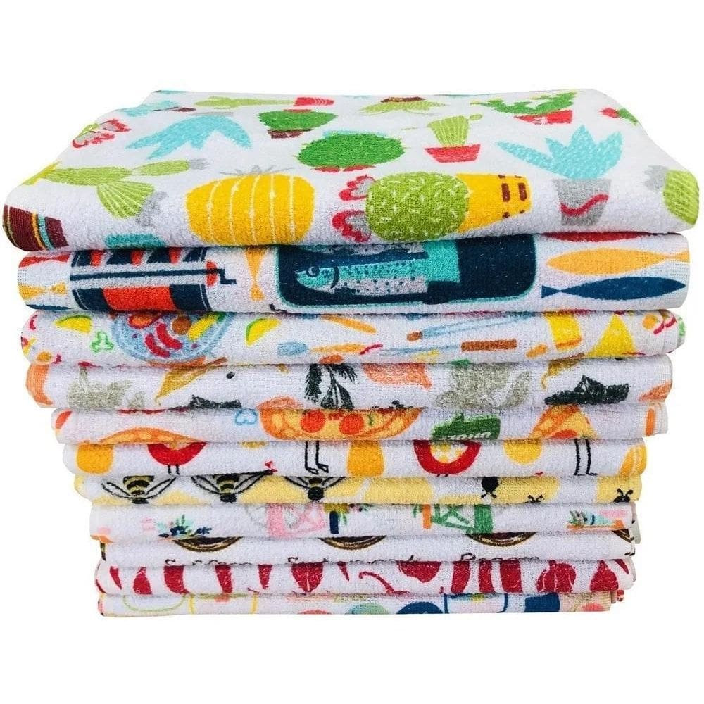 3X Pano De Prato Copa Atoalhado Felpudo Ki