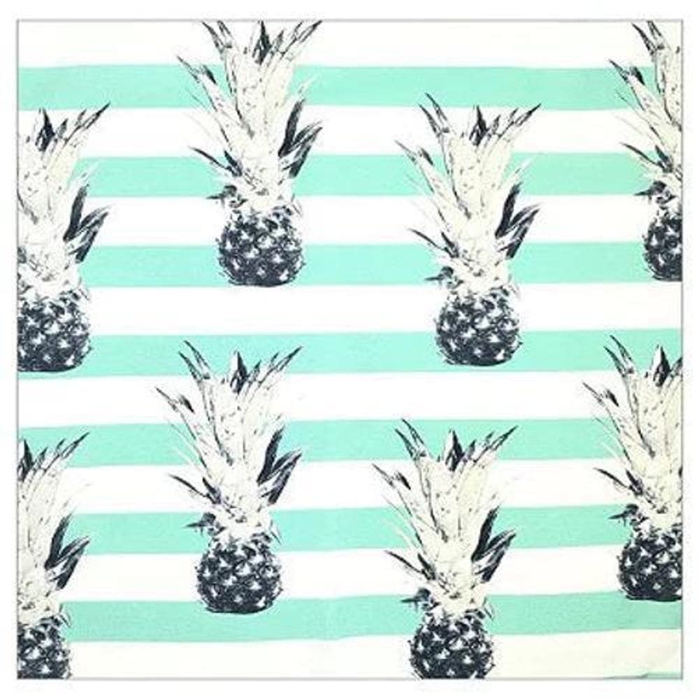 Kit 4 Guardanapos De Tecido Abacaxi Fun 40Cmx40Cm