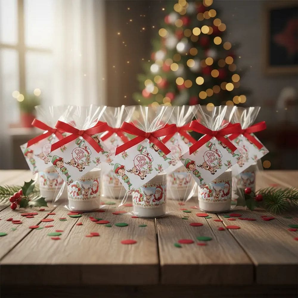 Kit 40 Lembrancinhas Natalinas Hidratantes para Natal e Festas de Fim de Ano Mimo