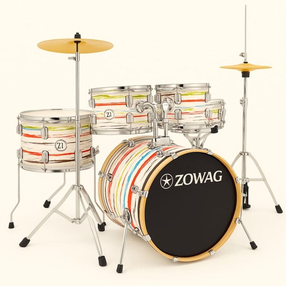Bateria Zowag - Z1 - Bumbo 16 -  White Funny - Completa