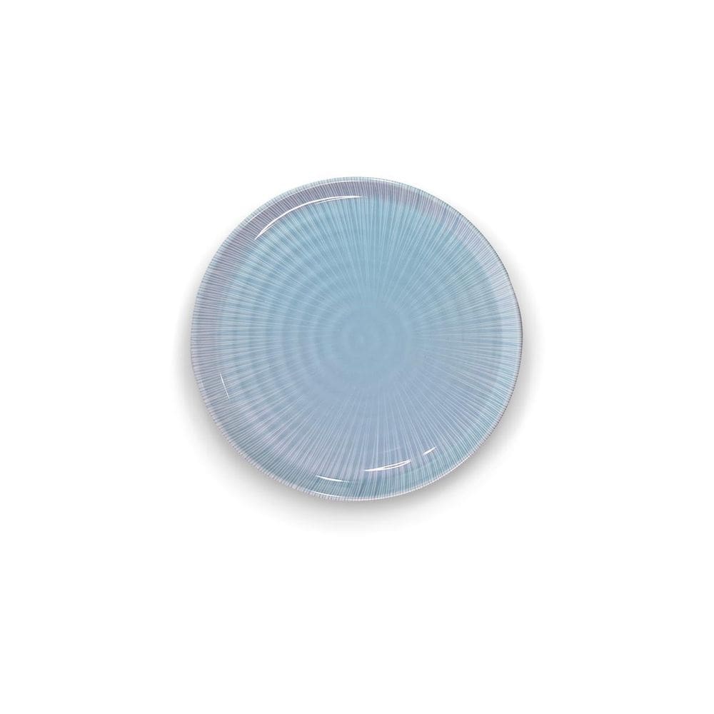 Prato De Sobremesa Linha Psicodélica Azul 19Cm -Ad