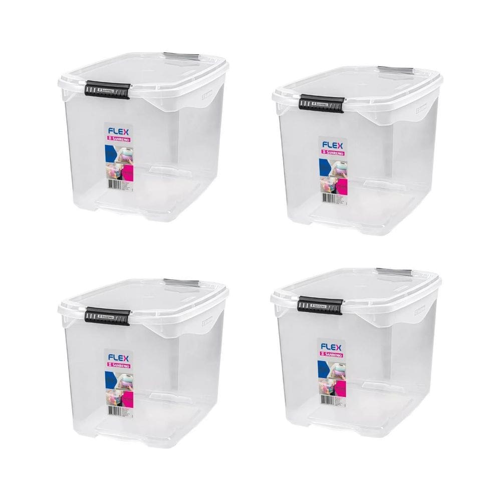 Kit 4 Caixa Organizadora Multiuso 36L Sanremo