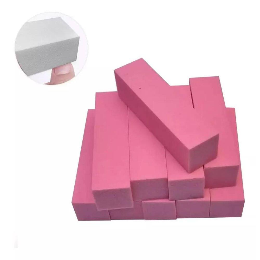 Kit 10 Lixas Polir Unhas E Dar Brilho Polimento Manicure