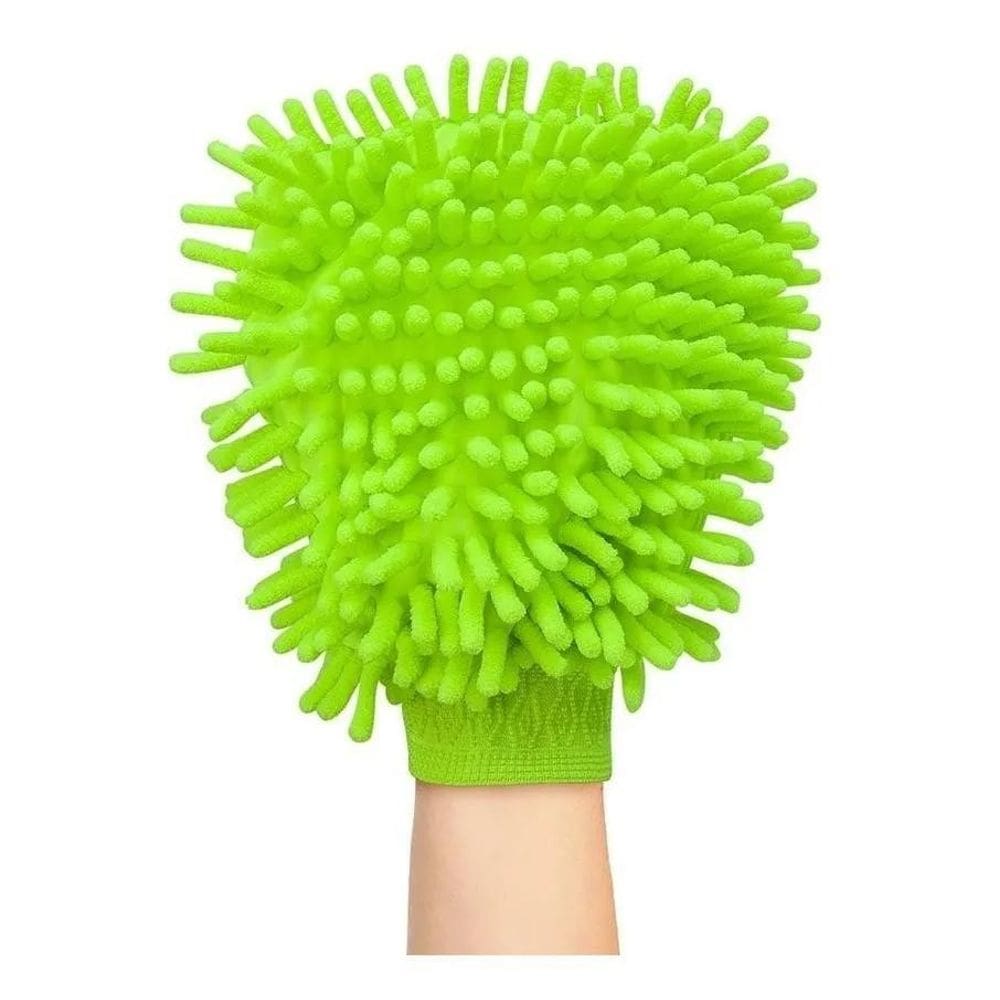 2X Luva De Microfibra Lavagem Automotiva Multiuso Limpeza Re