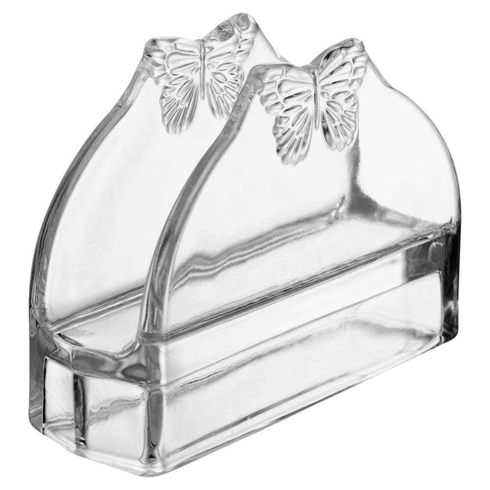 Porta Guardanapos De Vidro Butterfly 13Cm Wolff