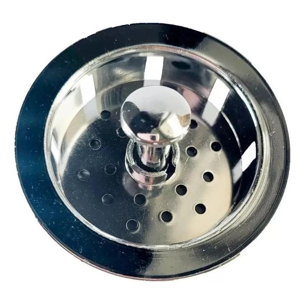 2X Ralo De Pia Cromado Ralinho De Escoamento Americano 6Cm