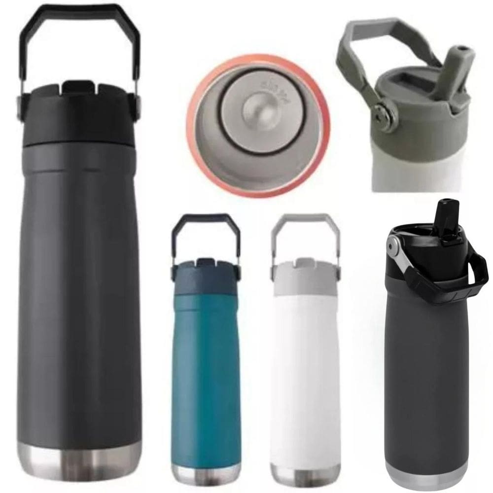 Frasco Térmico 610Ml Isolado Ideal Água Gelada E Alimentos