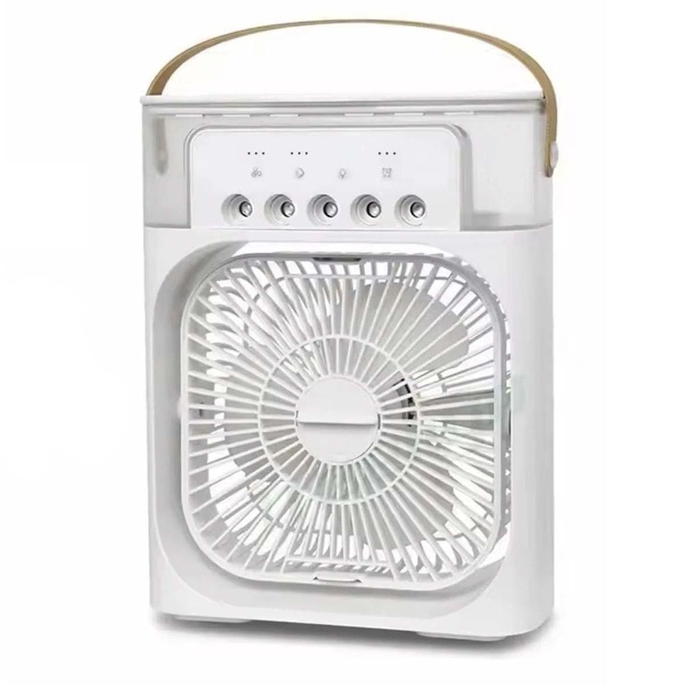 Ventilador Umidificador 3 Velocidades Usb C Rgb Branco
