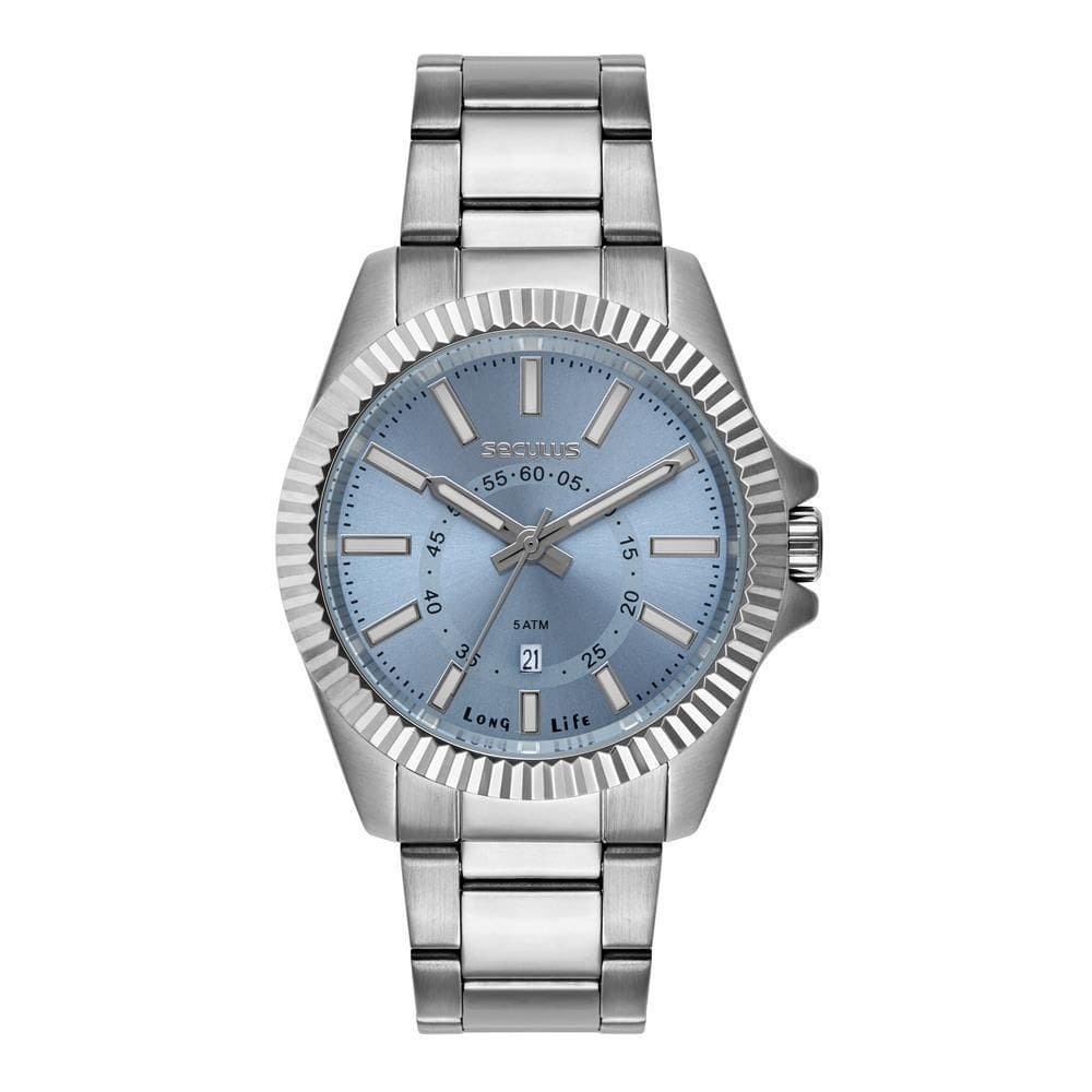 Relógio Seculus Masculino Ref: 44264G0Svna1 Casual Prateado