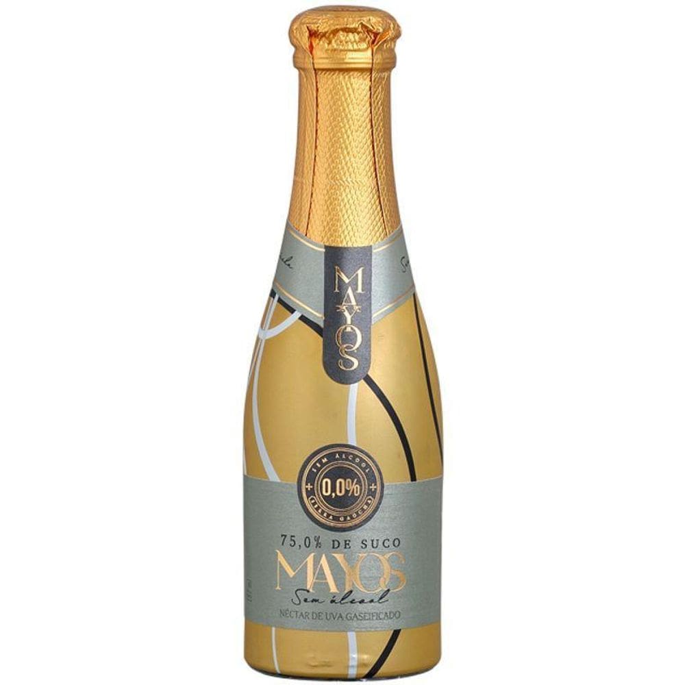 Mini Gaseificado Sem Álcool Branco Doce Moscato Mayos -187Ml