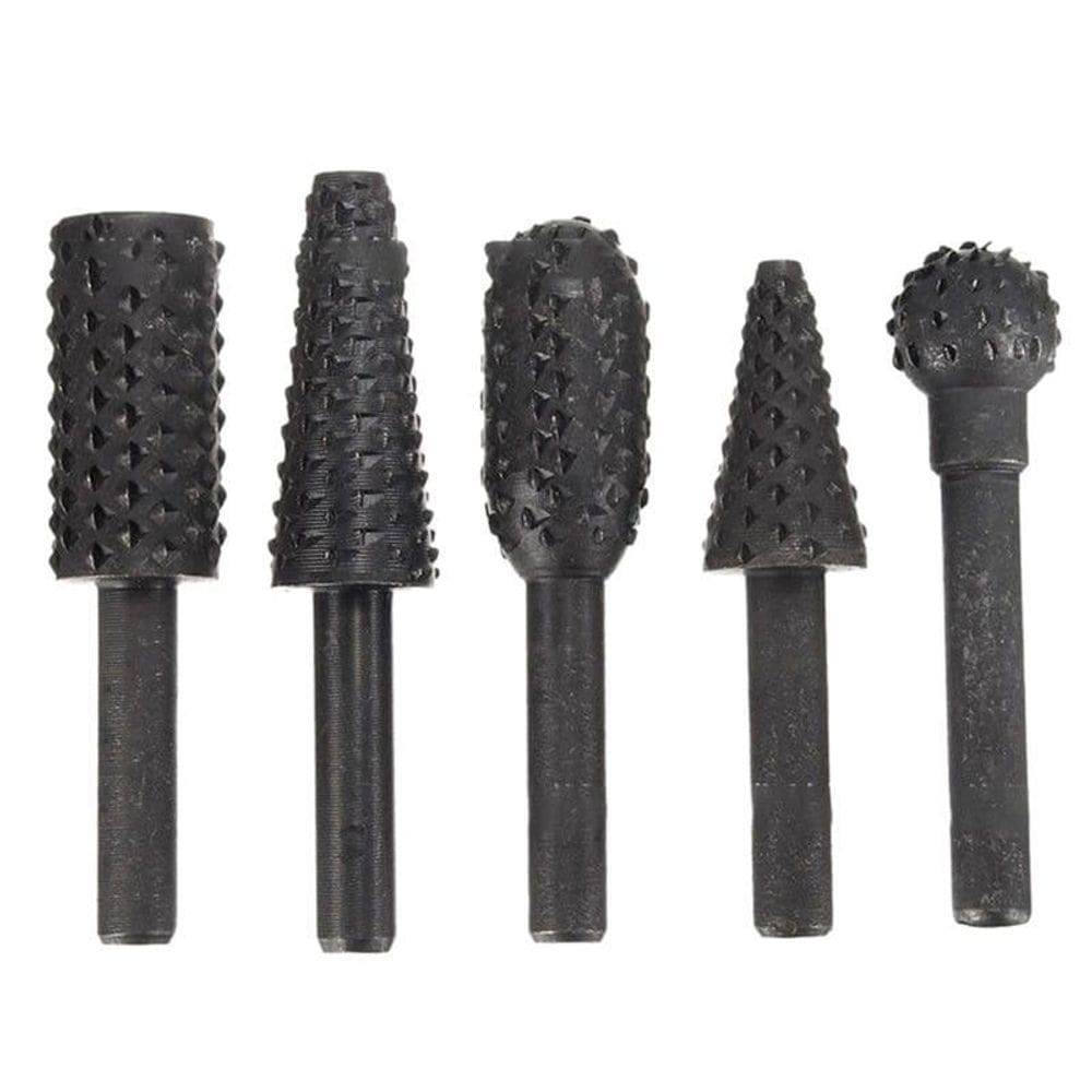 Kit 5 Lima Rotativa Para Madeira Acabamento Haste 6Mm