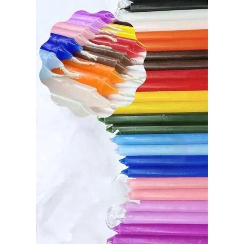 3X Velas Palito Coloridas 100 Unidades 100 % Parafina