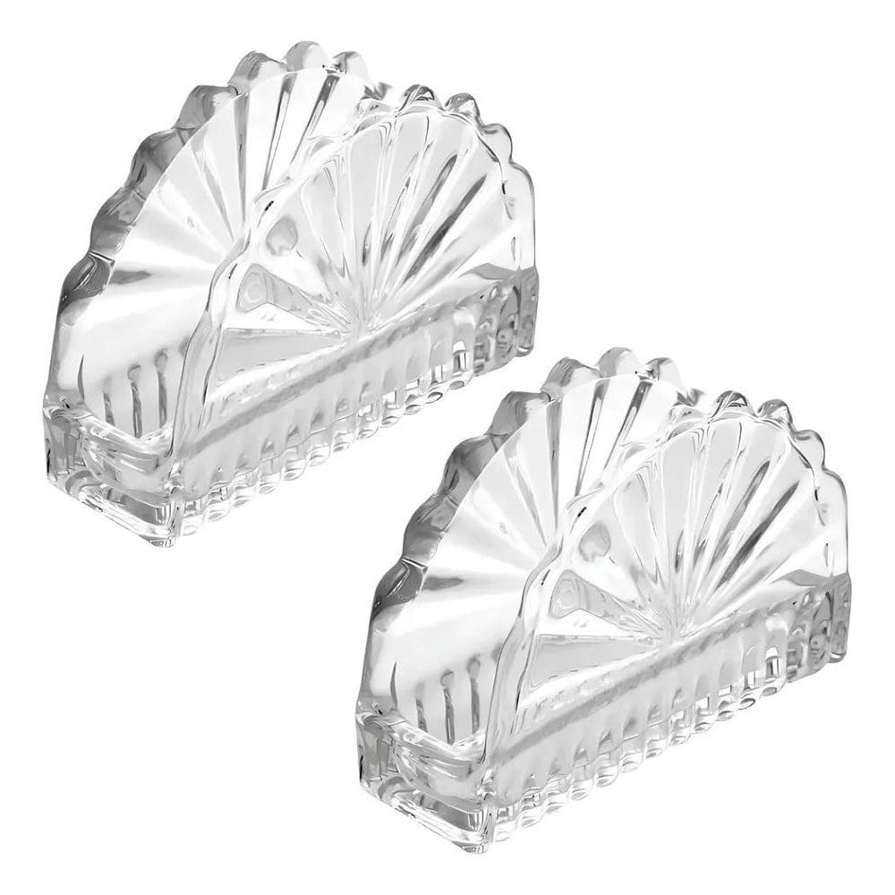 Kit 2 Portaguardanapos Vidro L`Hermitage Cristal Glass Egito