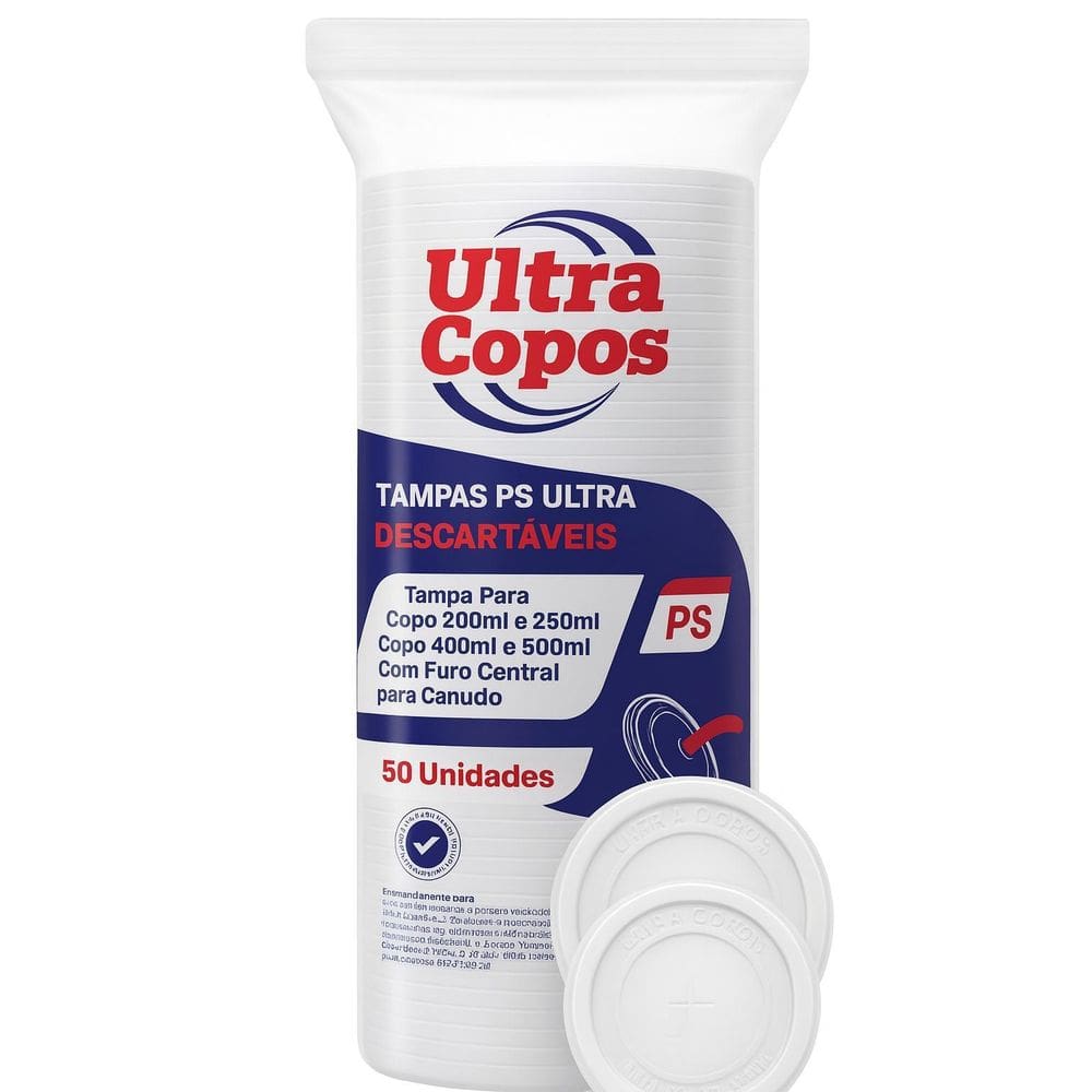 Tampa Copo Termicotransparente 180Ml 50Un.