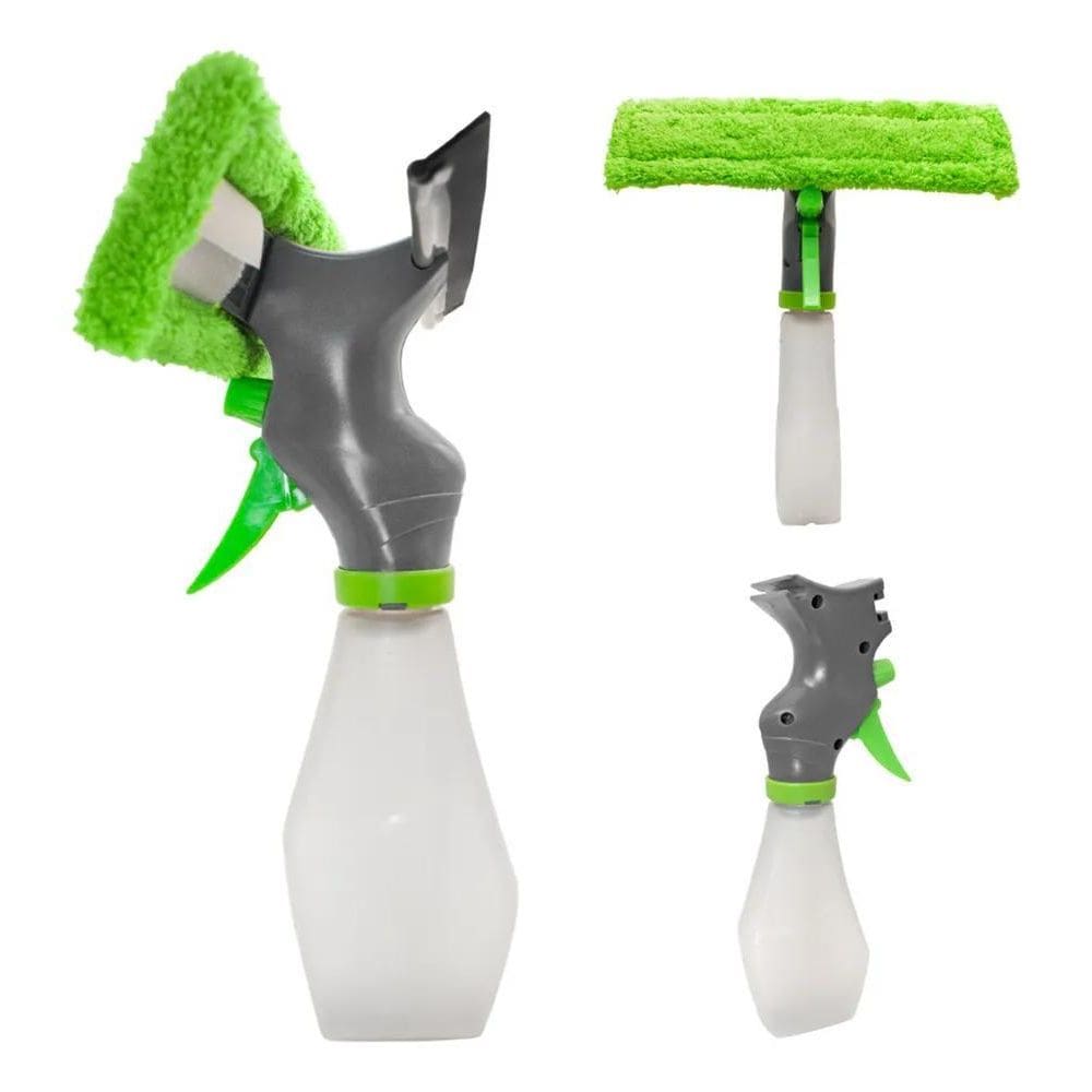 2X Rodo Limpa Vidro Spray Reservatório Borrifa Lava E Seca C