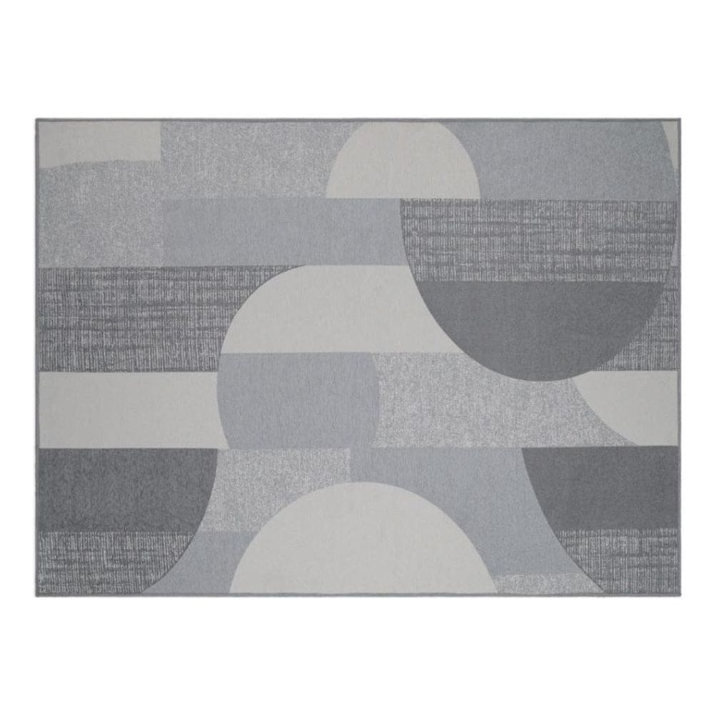 Tapete Sala 100X150Cm Funcional Curven 52 Grafite Sem Pelo