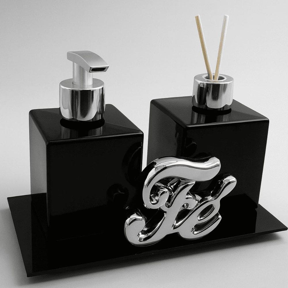 Kit Banheiro Aromatizador De Ambiente Porta Sabonete Líquido