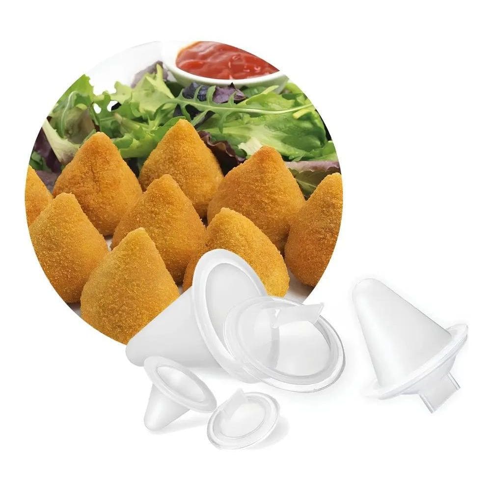 10X Kit Formas Para Fazer Coxinha Modeladora 3 Tamanhos P M