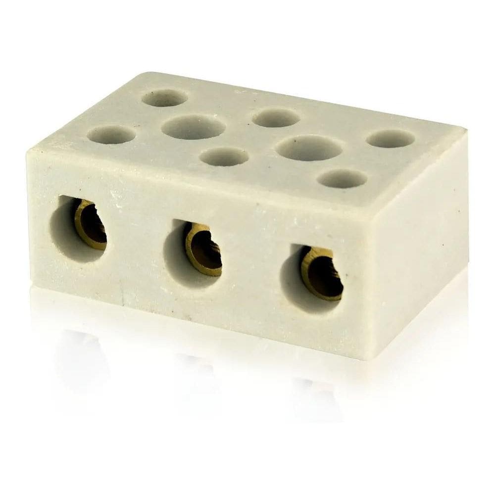 Conector De Porcelana Cerâmica Chuveiro Tripolar Foxlux 10Mm