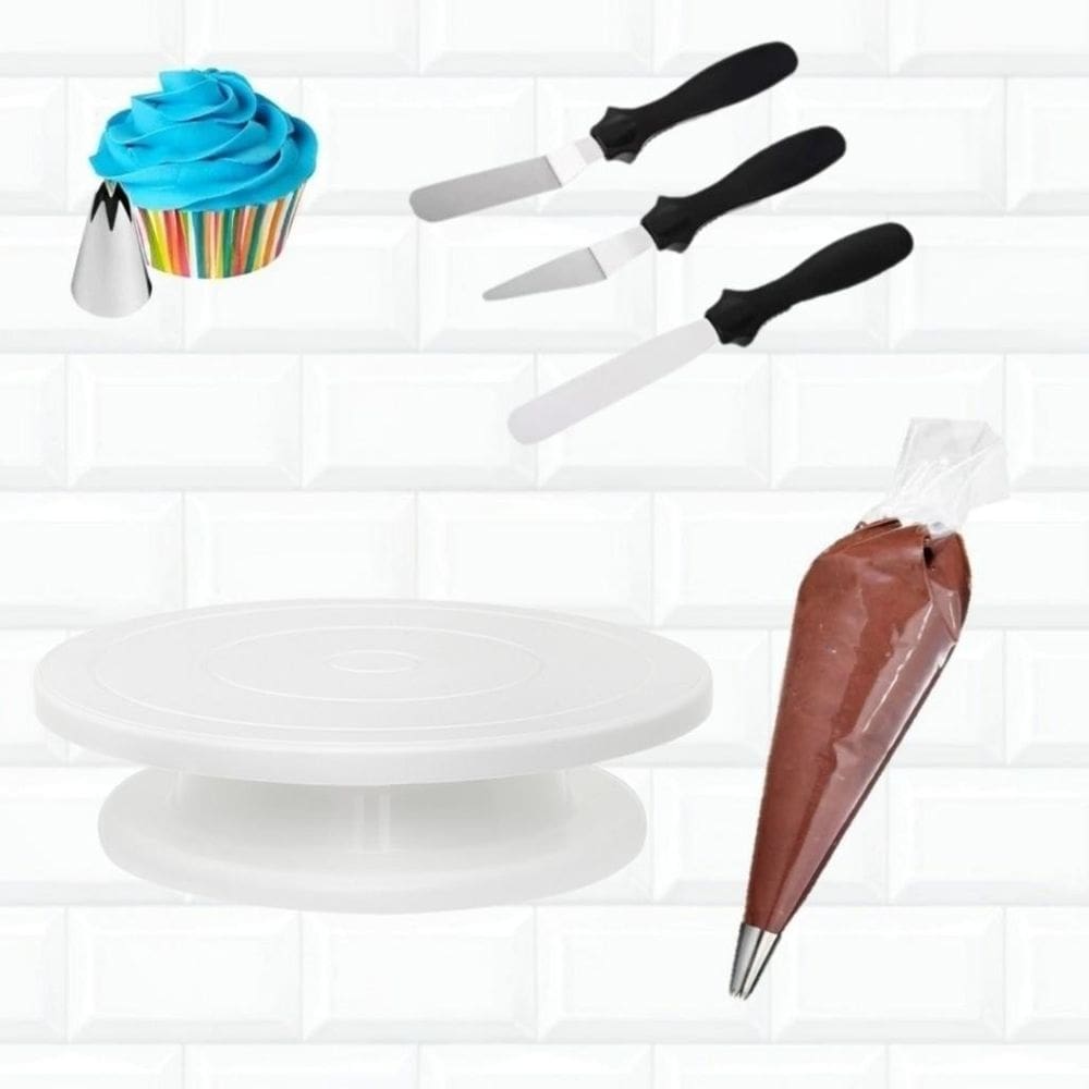 Kit Bailarina Para Confeitar + Bico 1M + Espatulas + Saco