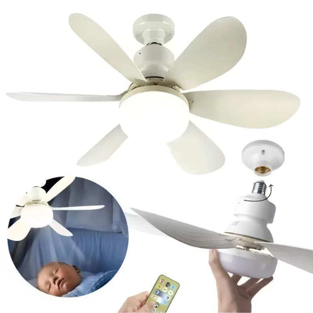 Ventilador De Teto Com Luz E Controle Remoto 3 Velocidades