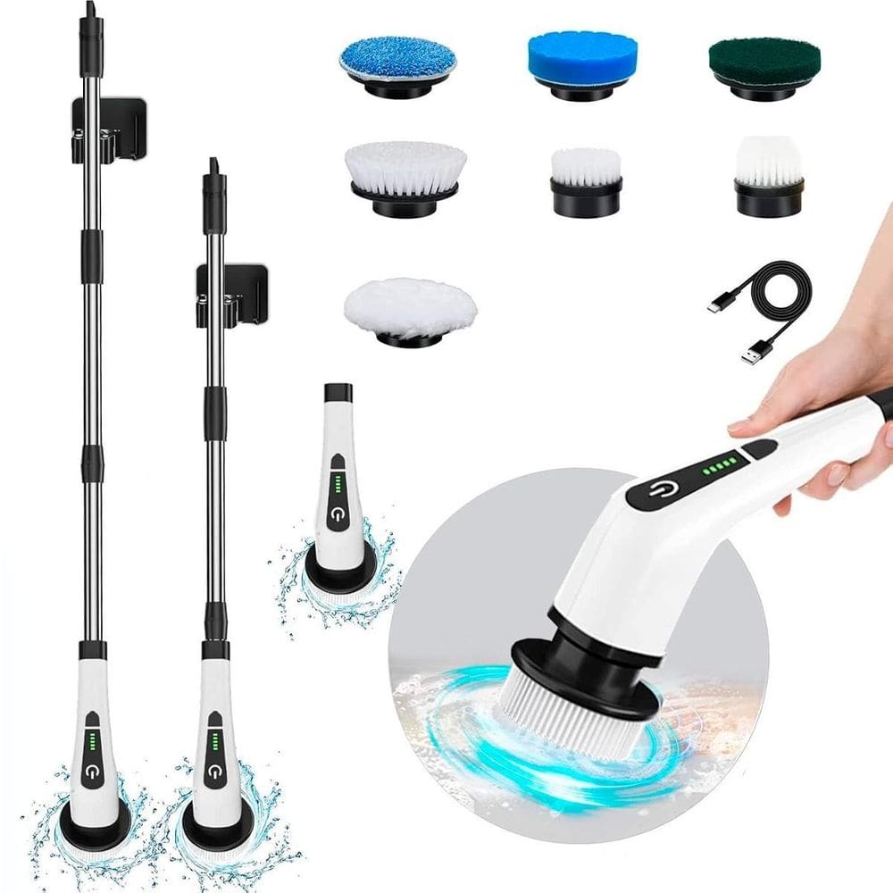 Esfregão Elétrico Portátil Giratório 360 Limpeza Completa