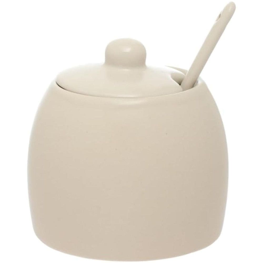 Açucareiro Cerâmica E Colher Sarah 380Ml De Bancada Mesa