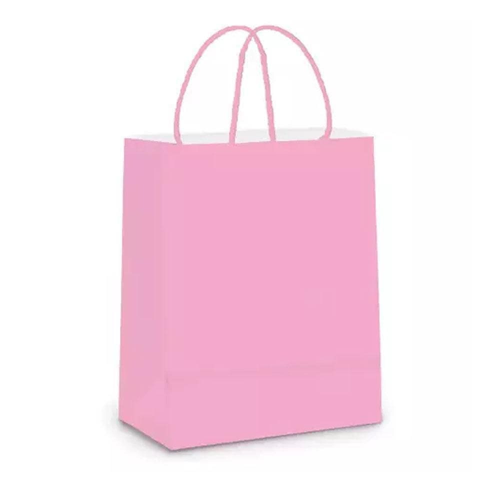 Sacola Kraft Cromus 21,5X15X8Cm Pequena Rosa Pastel