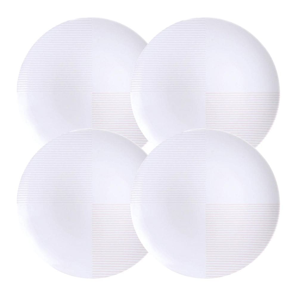 Jogo De Pratos Sobremesa Grid 21Cm Kit 4 Peças Tramontina