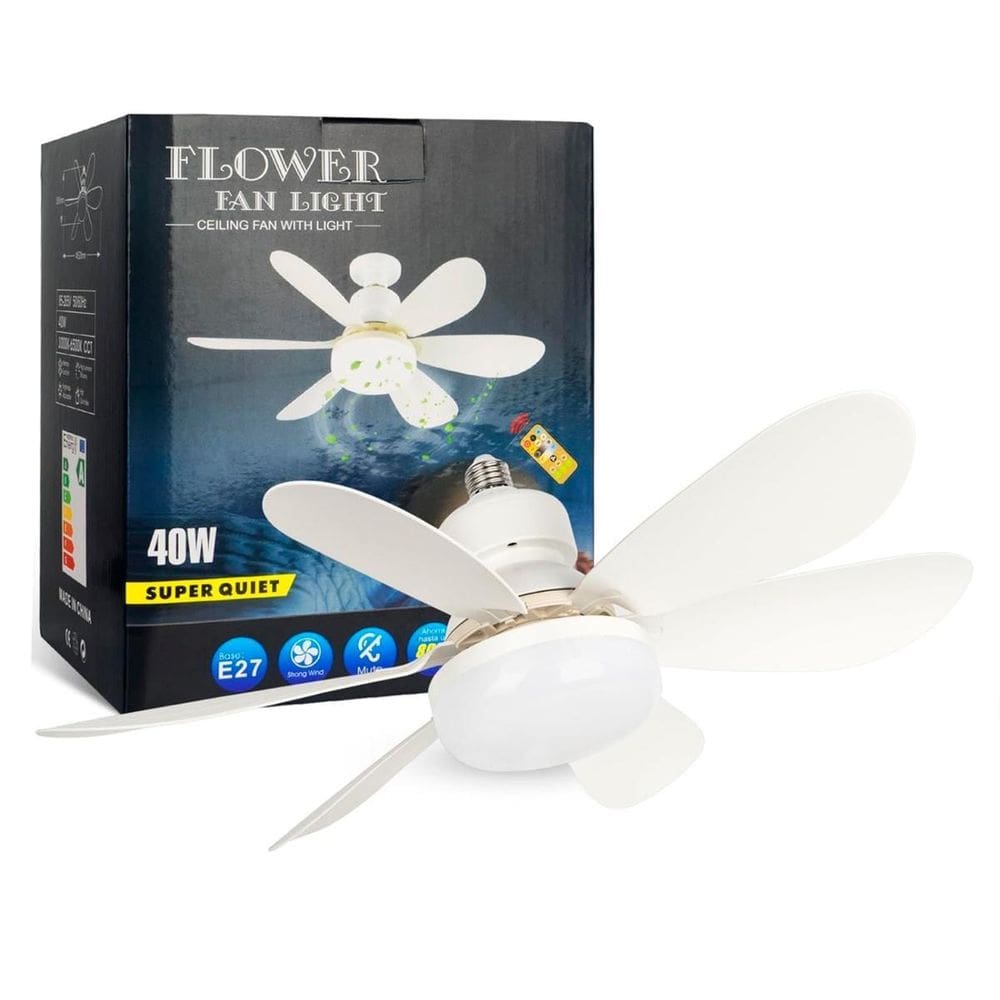 Ventilador De Teto Moderna Controle Remoto 6 Pás E Lâmpada