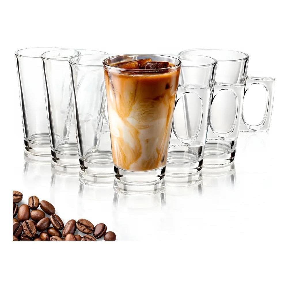 Jogo 6 Canecas Xícara Nespresso Dolce Gusto Vidro Café