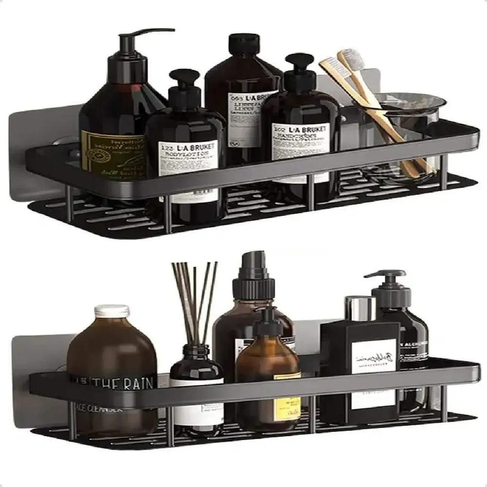 2X Ecomixshop Kit 2 Suporte Shampoo Sabonete Banheiro Adesiv