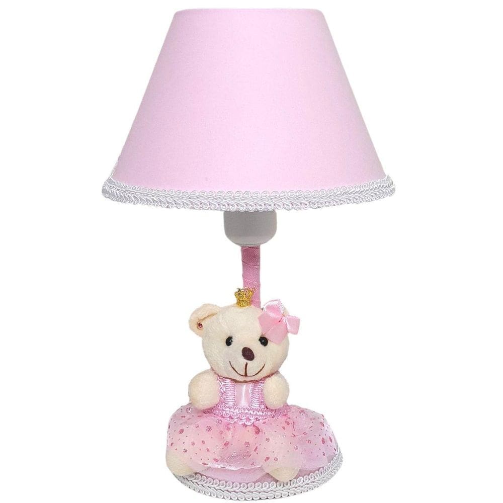 Abajur Infantil Bebê Menina Ursa Princesa Decoração Quarto