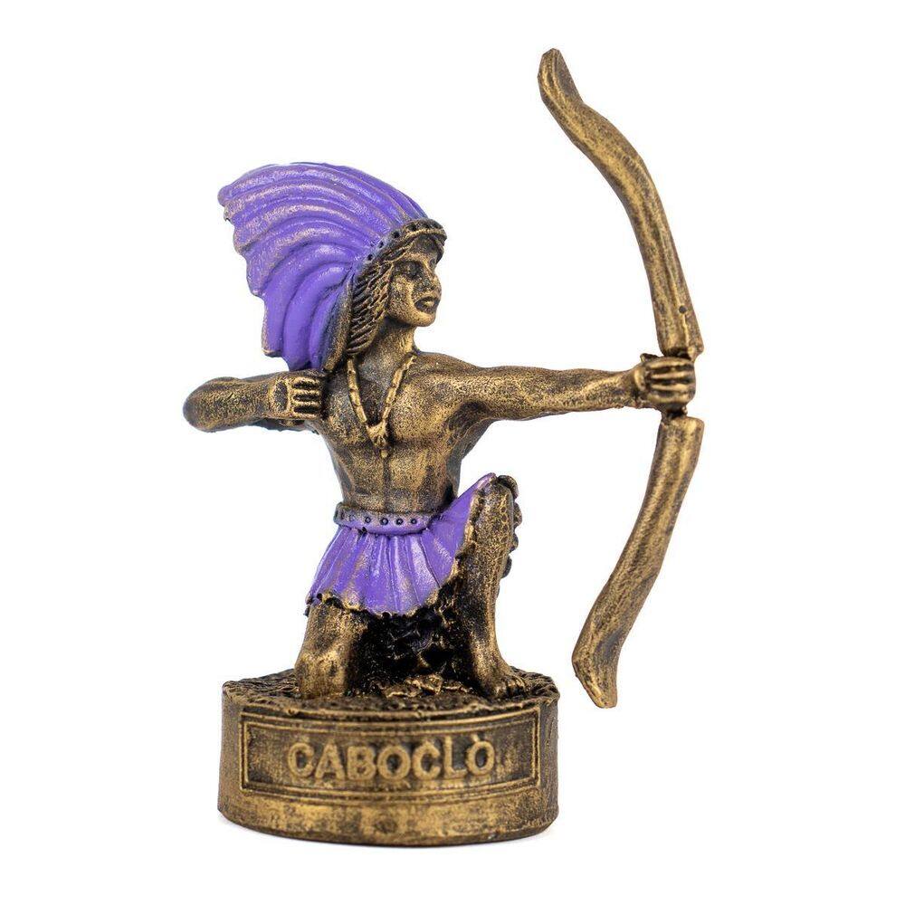 Escultura Caboclo Vintage 8 Cm- Escolha A Cor