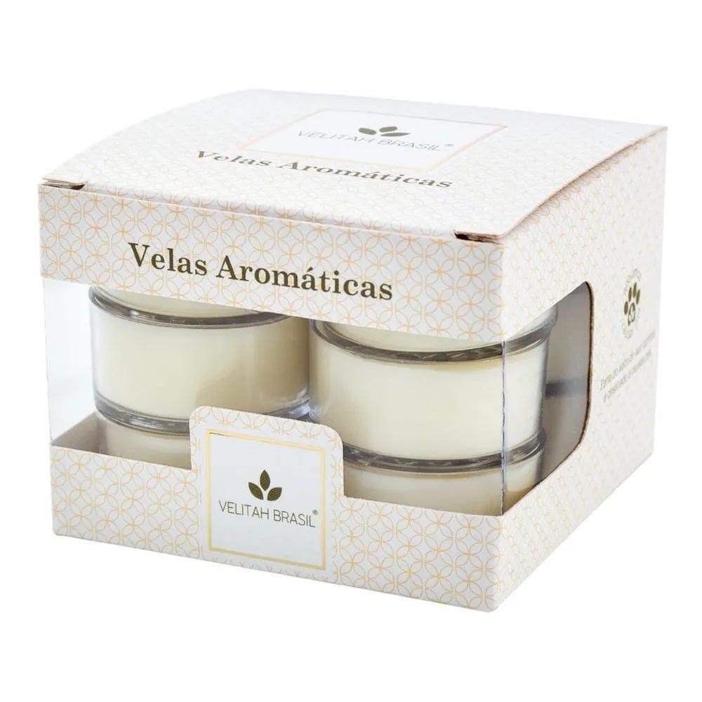 2X Vela Aromática Algodão Com 12 Mini Velas Aromatizadas Vel