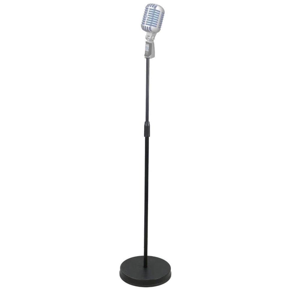 Suporte/Pedestal Reto C/Base Redonda P/Microfone Condensador