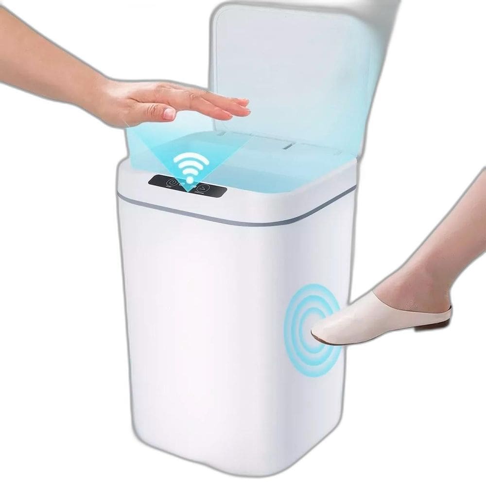 Lixeira Automática Recarregável 16L Com Sensor Inteligente