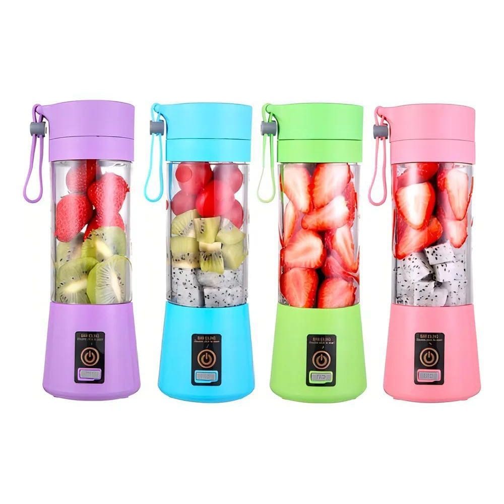 Mini Liquidificador Portátil Academia Suco Way + Cabo Usb Co