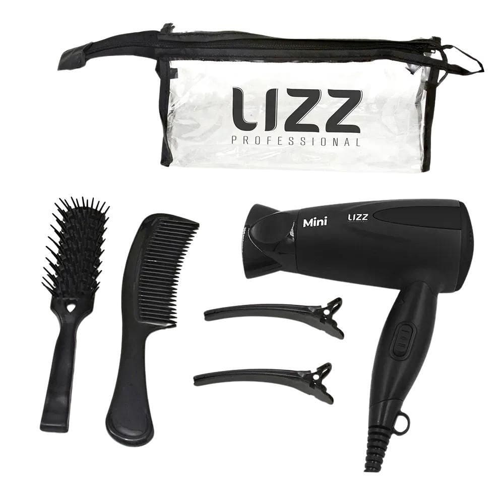 Secador Lizz Mini Dobrável Bivolt Automático Preto 1200W