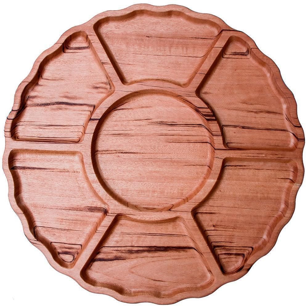 Petisqueira Com 7 Divisões - Delenha Decor - Madeira Maciça